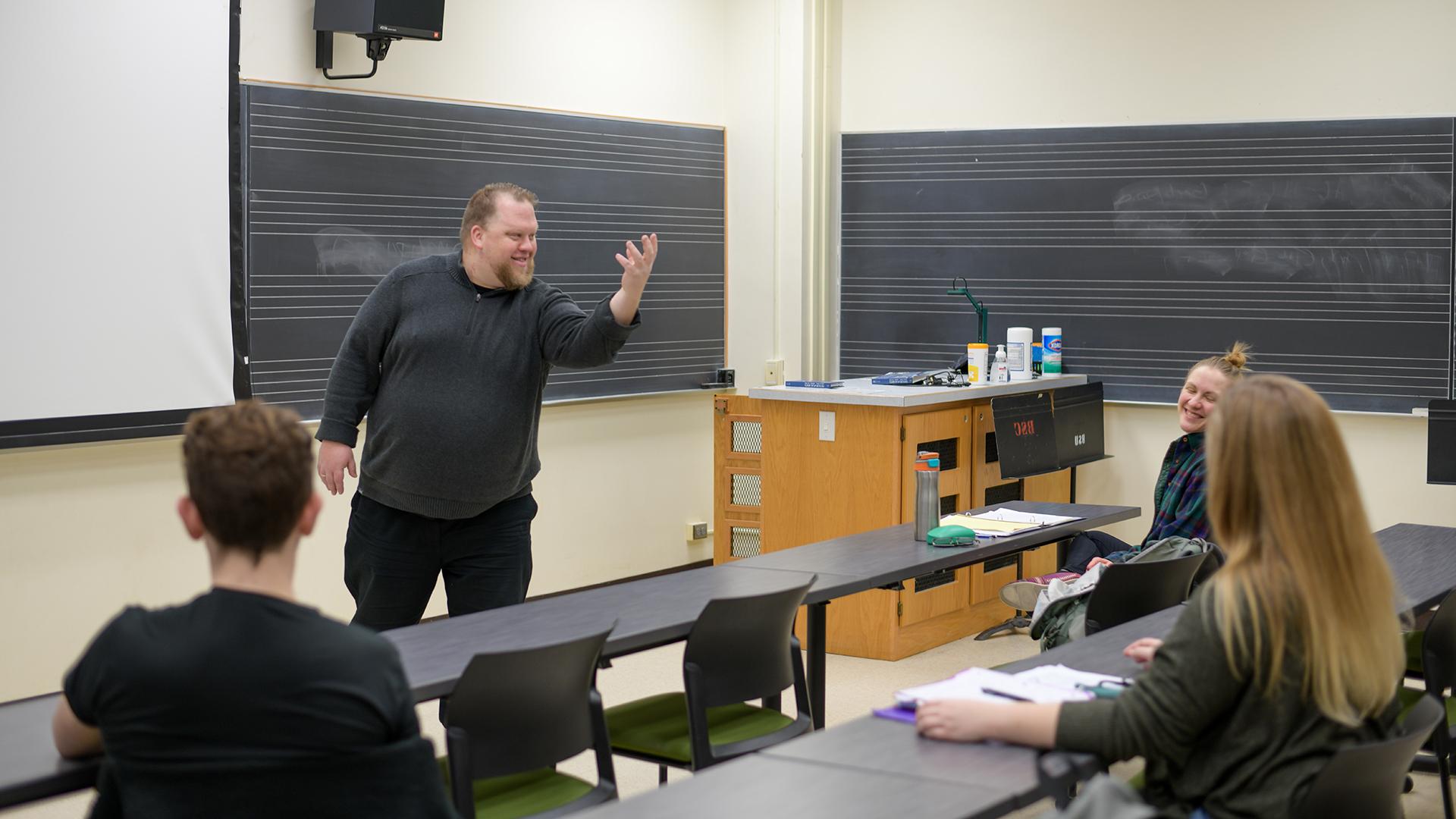 Dr. Cory Renbarger teaching a class